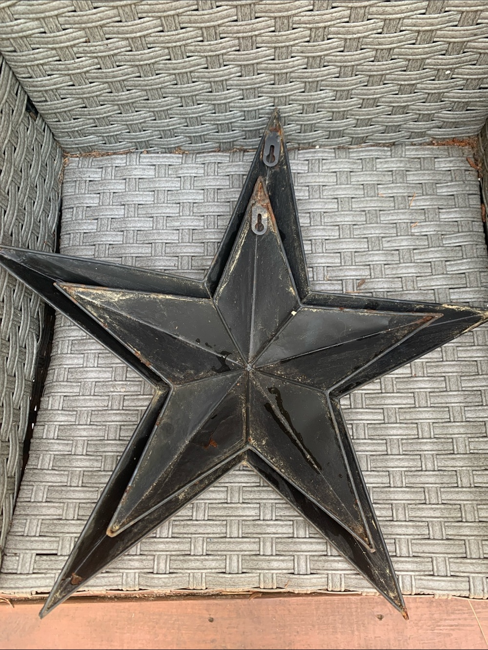 Bronze Metal 2 Stars 20”&14” + bonus 7”Star cream& bronze pebble finish . - Picture 3 of 5